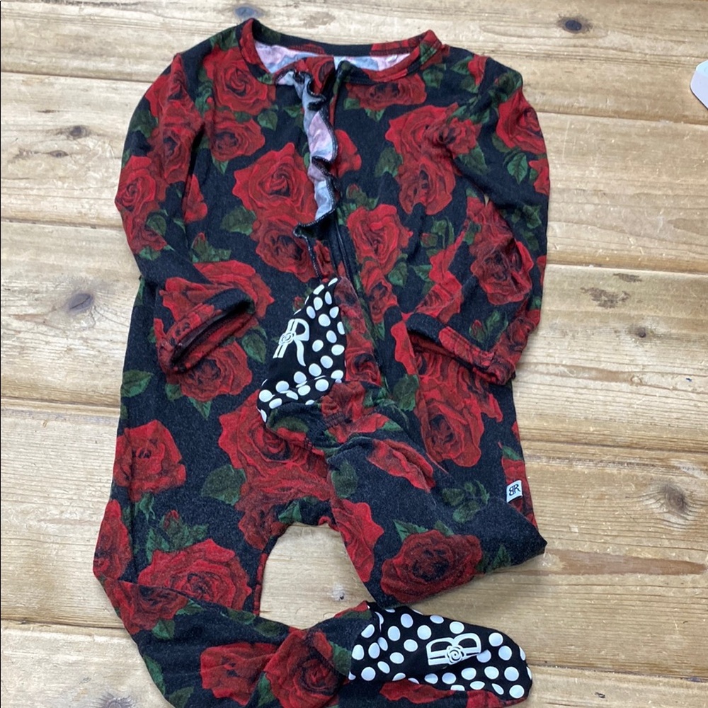 Floral Kids One Piece Pajamas